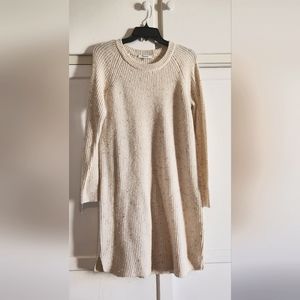 Madewell off-white, heather, sweater dress, size xs.